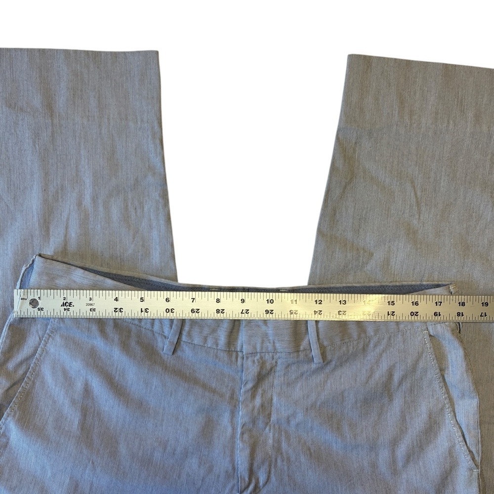 J. Crew Men’s Blue & White Pinstripe Pants, Classic Fit, Size 34 x 30, Cotton - Picture 3 of 10